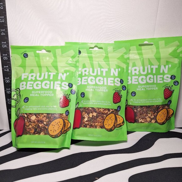 NWT Bark Fruit N' Beggies Superfood Meal Toppers - 3 pack - Picture 1 of 2